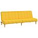 Divano Letto a 2 Posti Giallo in Tessuto - Foto miniatura 1