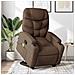 Poltrona Alzapersona Massaggiante Reclinabile Marrone Tessuto - Foto miniatura 2