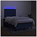 Letto a Molle con Materasso e LED Blu 120x190 cm in Tessuto - Foto miniatura 4