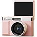 Fotocamera Digitale Retrò Ad Alta Risoluzione Con Doppia Lente, Zoom Ottico 5x E Schermo Lcd Da 2.4"" Pink - Foto miniatura 1
