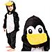 Pigiama Per Bambini Kigurumi Onesie Costume Pinguino Nero 115-125 - Foto miniatura 1