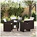 Set da Pranzo per Giardino 5 pcs Marrone Poly Rattan - Foto miniatura 2