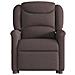 Poltrona Alzapersona Reclinante Elettrica Marrone Scuro Tessuto - Foto miniatura 5