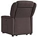 Poltrona Alzapersona Reclinante Elettrica Marrone Scuro Tessuto - Foto miniatura 7