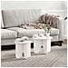 Tavolino da salotto 2 pcs Bianco 39.5 x 39.5 x 30 cm - Foto miniatura 2