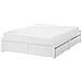 Letto Con Cassetti Contenitore Senza Testata Brux 140 X 200 Cm Bianco - Foto miniatura 2