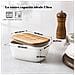 Portaburro Ceramica Extra Large con Coperchio Legno, Ermetico per Frigo o Piano, Freezer Safe, Bianco - Foto miniatura 2