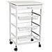 Kit Carrello In Legno Bianco 47x37x76 Cm - Foto miniatura 1