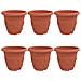 Vaso Rotondo per Fiori 6 pcs Rosso Mattone Ø 26 x 21.5 cm - Foto miniatura 1