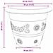 Vaso Rotondo per Fiori 6 pcs Rosso Mattone Ø 26 x 21.5 cm - Foto miniatura 9