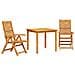 Set da Pranzo per Giardino 3 pcs Marrone - Foto miniatura 1