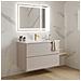 Mobiletto, Beige, 120 cm, Con piano, 4 cassetti, Sospeso, Frontali in MDF, MODERNO - Foto miniatura 3