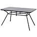 Tavolo Da Giardino In Acciaio Nero - Tavolo Rettangolare Da Giardino 140x80 - Livo - Foto miniatura 1