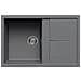 Lavello Unico 300 Metaltek 79x50 cm 1 vasca con gocciolatoio Colore Titanium 73 - Foto miniatura 1