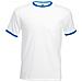 Maglietta 100% Cotone Uomo (s) (bianco / blu Reale)  - Foto miniatura 1