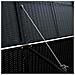 Copribidone Doppio per Spazzatura Polyrattan Nero 148x80x111 cm - Foto miniatura 4