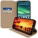 Custodia Nokia 2.3 Portacarte Funzione Supporto Similpelle Liscia Oro - Foto miniatura 2