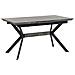 Tavolo Da Pranzo Estendibile 140/180 Cm Grigio E Nero Benson - Foto miniatura 7