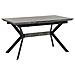 Tavolo Da Pranzo Estendibile 140/180 Cm Grigio E Nero Benson - Foto miniatura 4
