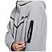 Felpa Da Uomo Con Cappuccio E Full Zip Tech Fleece Grigia Taglia Xxl Codice Cu4489-063 - Foto miniatura 3