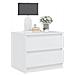 Comodino Bianco 50x39x43,5 cm in Legno Multistrato - Foto miniatura 3