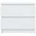 Comodino Bianco 50x39x43,5 cm in Legno Multistrato - Foto miniatura 4