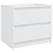 Comodino Bianco 50x39x43,5 cm in Legno Multistrato - Foto miniatura 2