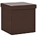 Sgabelli Con Contenitore Pieghevoli 2 Pz Marroni In Pvc - Foto miniatura 3