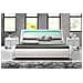Seattle Struttura Letto In Similpelle Bianca Con Led 160x200 Cm - Foto miniatura 3