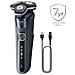 Rasoio Elettrico Ricaricabile Series 5000 Wet & Dry S5885/25 Testine Flessibili Tecnologia SkinIQ Autonomia 60 Minuti Colore Nero / Blu Notte - Foto miniatura 3