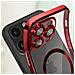 Cover Magsafe Per Iphone 14 Pro Max Silicone Protezione Fotocamera Bordo Rosso - Foto miniatura 3