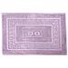 Tappeto Bagno Doccia Spugna Tinta Unita Torino Tappetino Super Assorbente In Cotone Pelo Corto Con Greca 60x120 Lilla - Foto miniatura 1