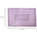 Tappeto Bagno Doccia Spugna Tinta Unita Torino Tappetino Super Assorbente In Cotone Pelo Corto Con Greca 60x120 Lilla - Foto miniatura 5
