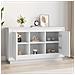 Credenza Bianca 102x35x60 cm in Legno Multistrato - Foto miniatura 3