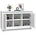 Credenza Bianca 102x35x60 cm in Legno Multistrato - Foto miniatura 7