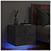Comodino A Parete Con Luci Led Grigio Cemento - Foto miniatura 1