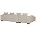 Divano Angolare 4 Posti Lungo Velluto A Coste Beige Con Ottomana Lato Destro - Foto miniatura 15