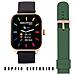 Smartwatch SWT-STC006 Bluetooth Cassa Gold 42 mm in Alluminio con Doppio Cinturino Nero e Verde Militare - Foto miniatura 2