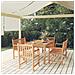 Set da Pranzo per Giardino 5 pz in Legno Massello di Teak - Foto miniatura 8