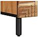 Comodini 2pz 40x33x46 cm in Legno Massello di Acacia - Foto miniatura 5