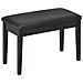 Sgabello per Pianoforte con Vano Contenitore in Legno e Finta Pelle PU, 75x35x49cm, Nero - Foto miniatura 1