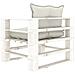 Lusso Casadino -  Poltrona Da Giardino Pallet Con Cuscini Beige In Legno - Foto miniatura 4