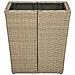 Lusso Casadino -  Tavolino Beige 41,5x41,5x44 Cm In Polyrattan E Vetro Temperato - Foto miniatura 3
