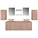 Set Mobili Da Bagno Con Lavabo 9 Pz Beige - Foto miniatura 1