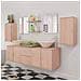 Set Mobili Da Bagno Con Lavabo 9 Pz Beige - Foto miniatura 3