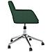 Lusso Casadino -  Sedia Da Ufficio Girevole Verde Scuro In Tessuto - Foto miniatura 3