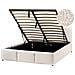 Letto Contenitore Bouclé Bousse 140 X 200 Cm Bianco Sporco - Foto miniatura 2