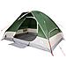 Tenda da Campeggio a Cupola per 4 Persone Verde Impermeabile - Foto miniatura 4