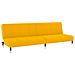 Divano Letto a 2 Posti Giallo in Velluto - Foto miniatura 1