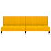 Divano Letto a 2 Posti Giallo in Velluto - Foto miniatura 5